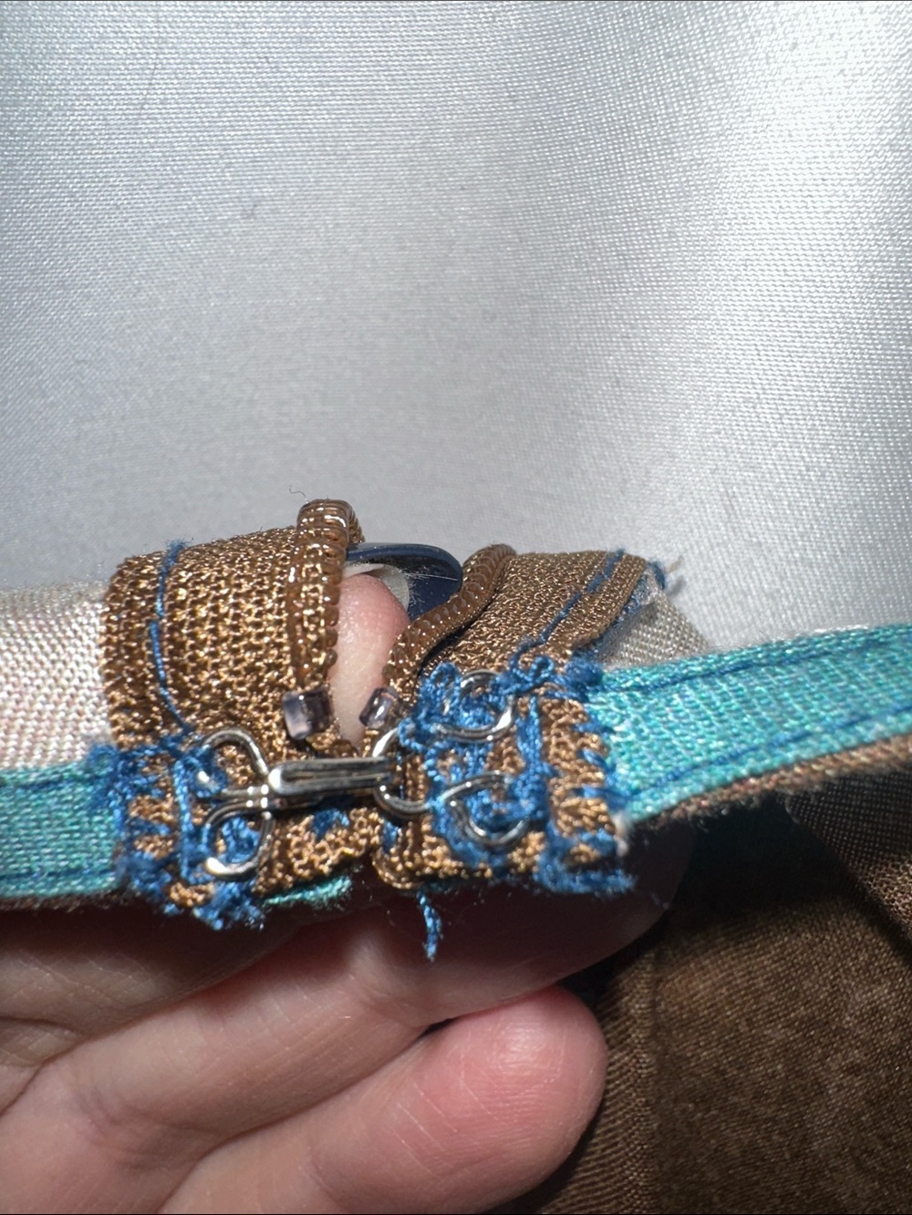 O'Neill Patchwork Floral Maxi Dress in Teal, Navy & Brown - Picture 10 of 12